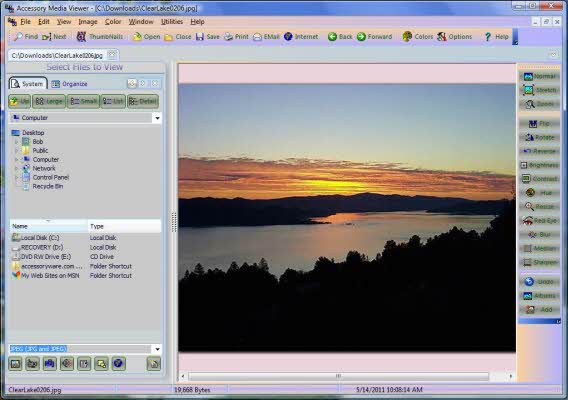 Click here to view Screen Shot of Accessory Media Viewer